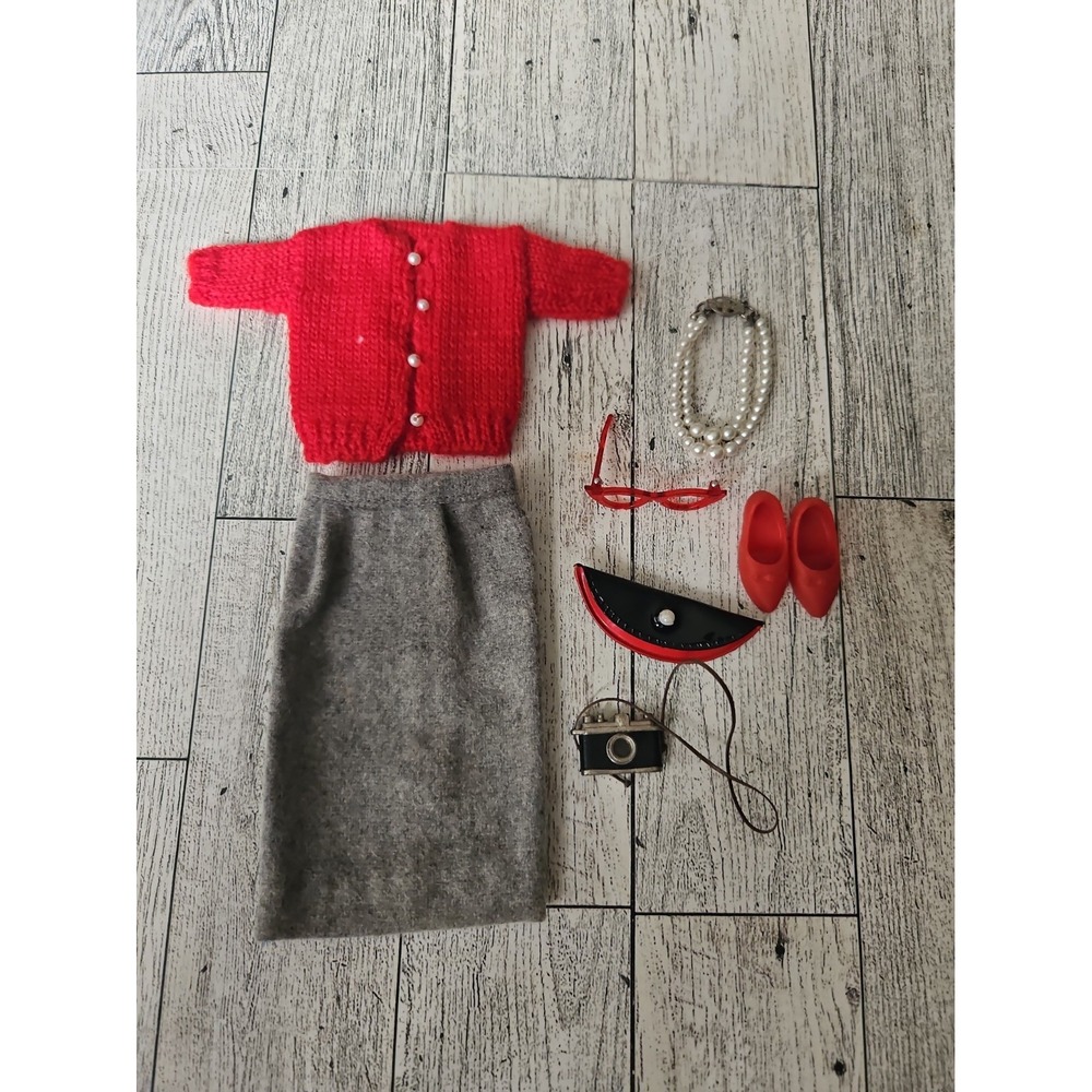 1960s Ideal Tammy Doll Sweater Girl Outfit 9135 Complete Clothes and Accessories